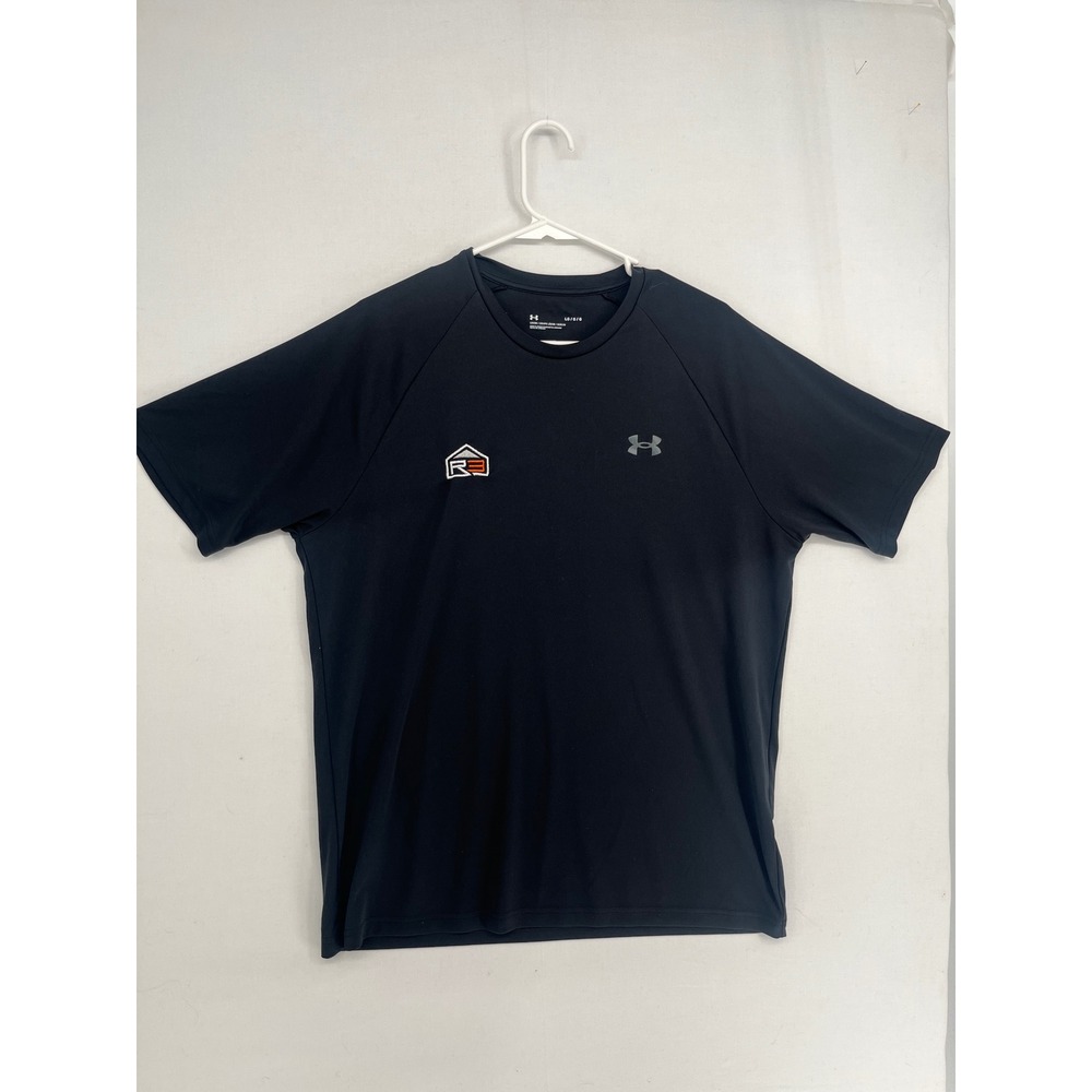 Under Armour Mens Loose Fit Short Sleeve Training Shirt Black R3 Logo Large L
